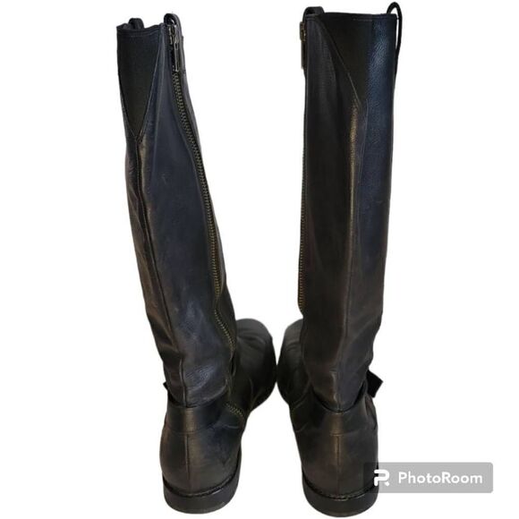 Cole Haan Black Leather Riding Boots Women's Size 7 - Picture 3 of 8